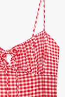 ROBE MI-LONGUE À CARREAUX VICHY