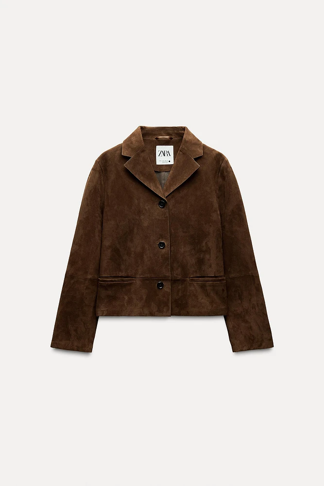 BLAZER EN CUIR DAIM ZW COLLECTION