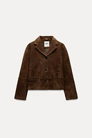 BLAZER EN CUIR DAIM ZW COLLECTION