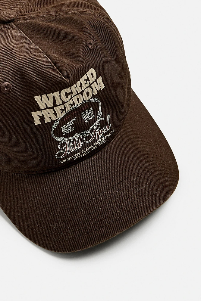 WASHED PRINT CAP