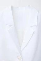 CROPPED 100% LINEN BLAZER