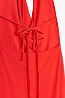 ROBE LONGUE HALTER DRAPÉE