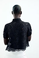 LACE BOW SHIRT