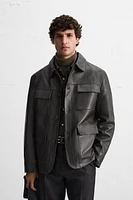 POCKET LEATHER JACKET