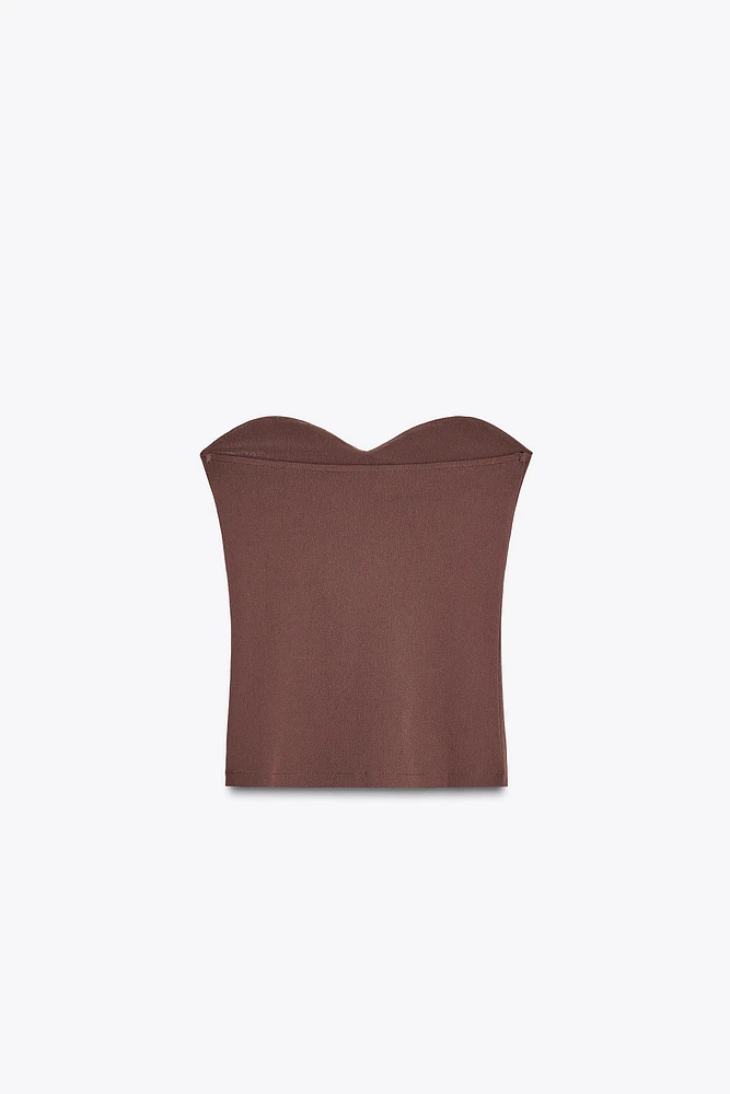 HAUT BUSTIER À TEXTURE