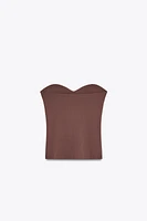 HAUT BUSTIER À TEXTURE