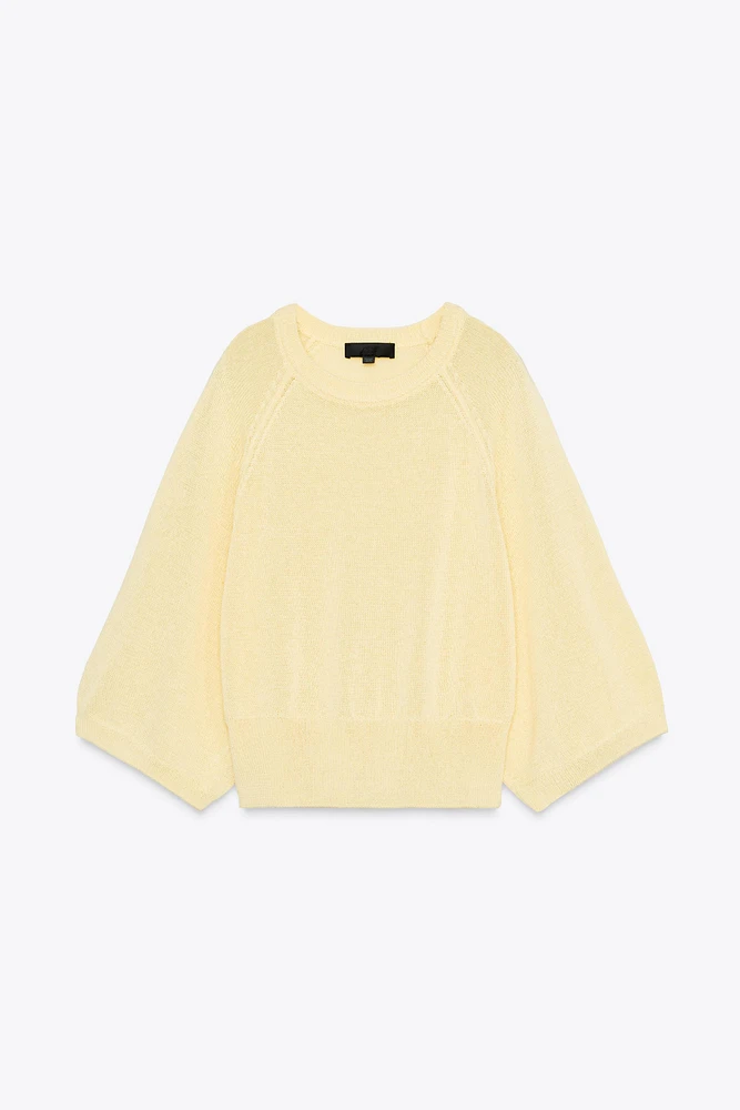 PULL EN MAILLE MANCHE AMPLE