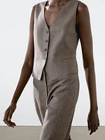 Gilet tailleur 100 % lin