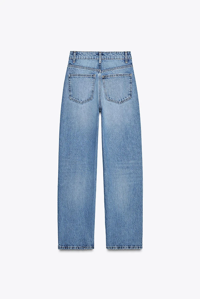 HIGH-WAISTED TRF MOM FIT JEANS