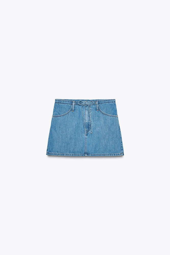 TRF DENIM MINI SKIRT