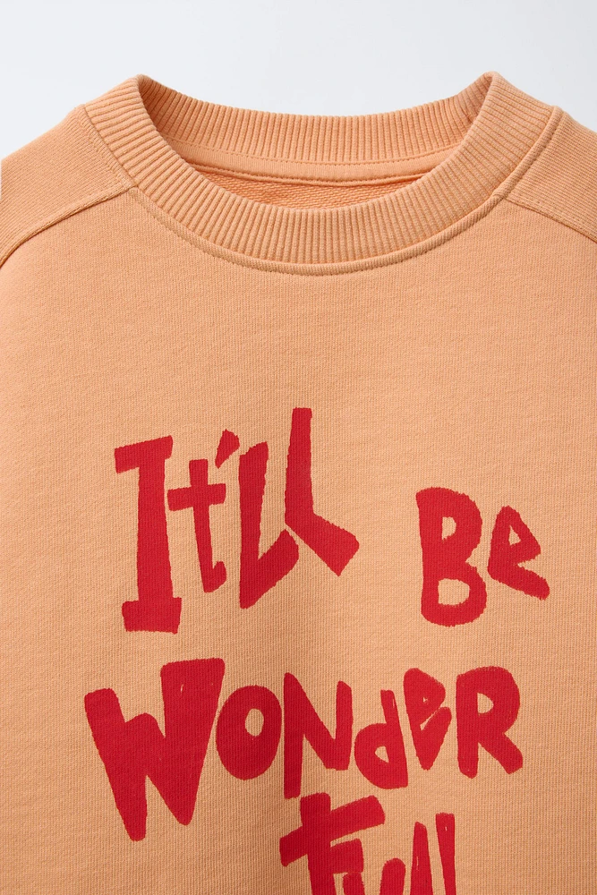 TEXT PRINT SWEATSHIRT