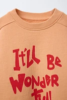 TEXT PRINT SWEATSHIRT