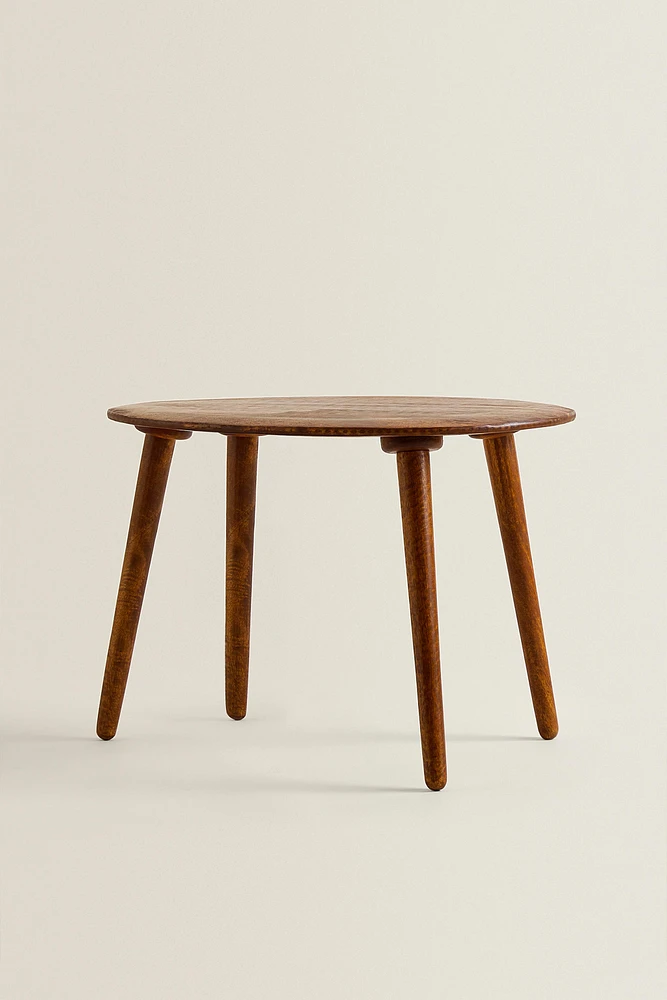 BEVELED WOODEN SIDE TABLE