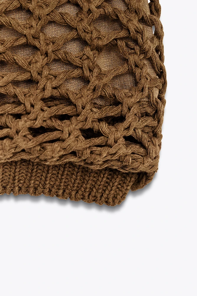 TOP CROCHET TRICOT