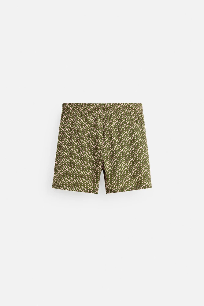 REGULAR FIT GEOMETRIC PRINT SWIMSUIT
