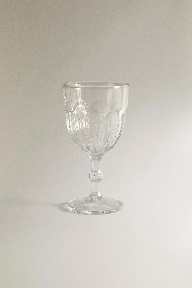 VERRE À VIN RECYCLABLE RELIEF