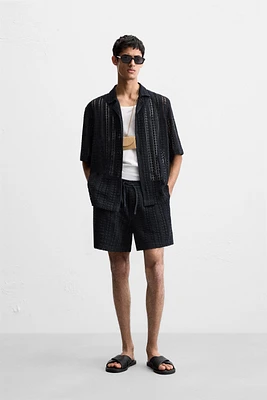 STRUCTURED CROCHET SHORTS
