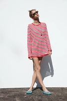PULL EN JERSEY À RAYURES