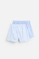 2 PACK OF MIXED POPLIN BOXERS