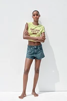 WASHED T-SHIRT WITH TEXT