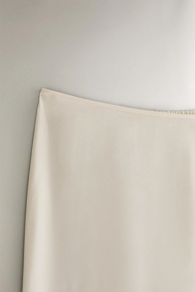BEIGE SILK PANTS