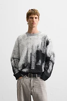 BRUSHED TEXTURE JACQUARD SWEATER