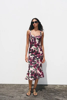 ROBE FLEURS GODETS