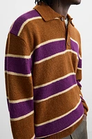 STRIPED KNIT POLO