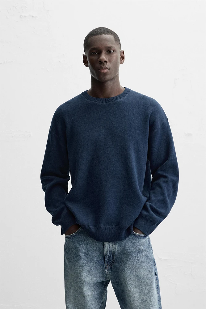 COTTON BLEND SWEATER