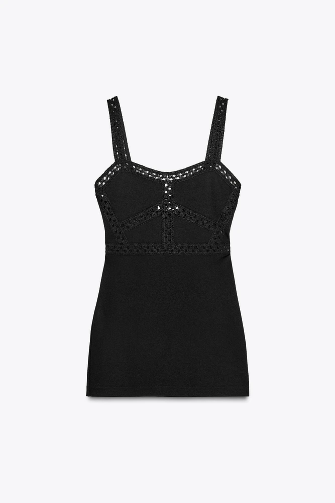 INTERLOCK CROCHET DRESS