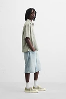 BERMUDA DENIM BAGGY FIT DÉLAVÉ