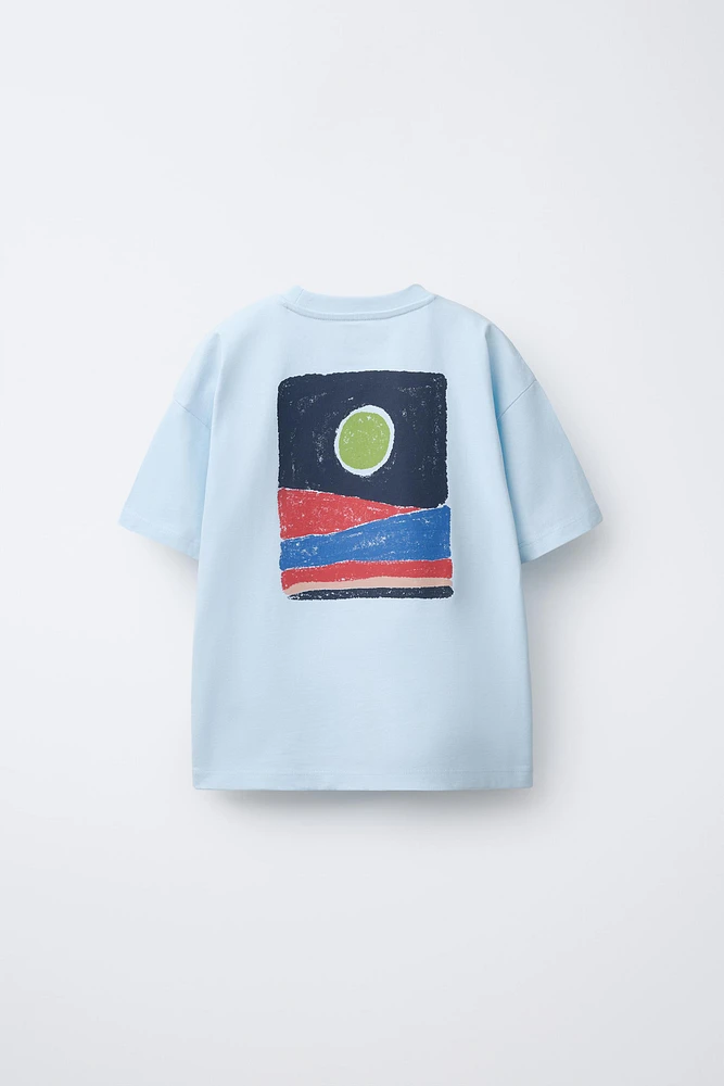 PRINTED AND EMBROIDERED T-SHIRT