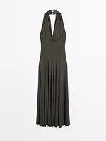 Robe longue fluide à encolure américaine - STUDIO