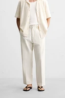 TEXTURED REGULAR FIT PANTS