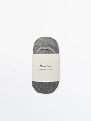 Pack of 3 pairs no-show cotton blend socks