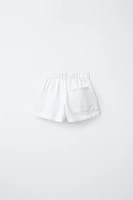BERMUDA EN DENIM ÉLASTIQUE