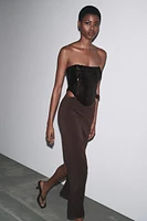 SEQUIN CUT-OUT COMBINATION DRESS