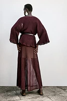 RIB KNIT CARDIGAN WITH BELT