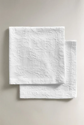 JACQUARD LEAF NAPKINS (PACK OF 2)