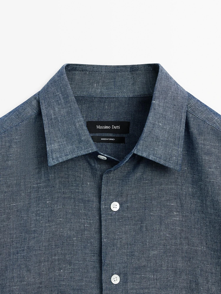 Regular fit denim shirt