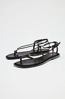 SANDALES BRIDES FINES EN CUIR