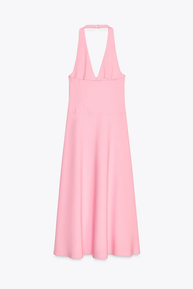 ROBE MI-LONGUE AVEC ENCOLURE AMÉRICAINE