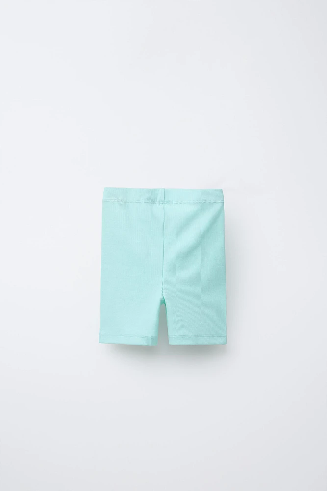 RIBBED BIKE SHORTS