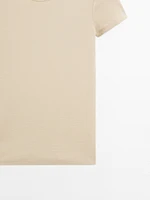 Short sleeve cotton blend T-shirt