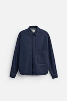 DENIM OVERSHIRT WITH POCKET