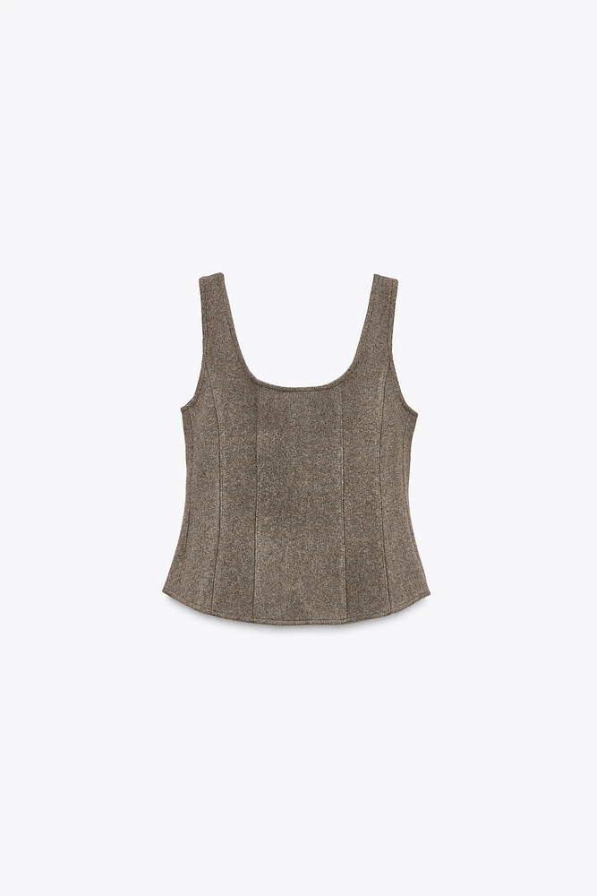 ZIPPER CLOTH TOP