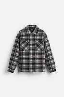 FLEECE PLAID OVERSHIRT