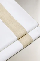 DRAP DE DESSUS COTON LISERÉ