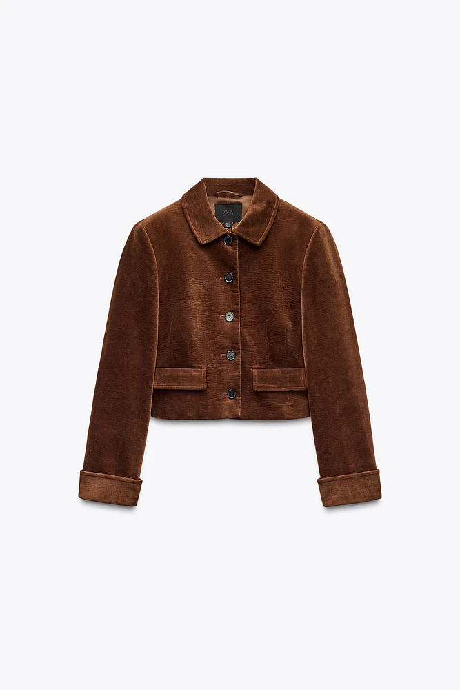 VESTE COURTE EN VELOURS