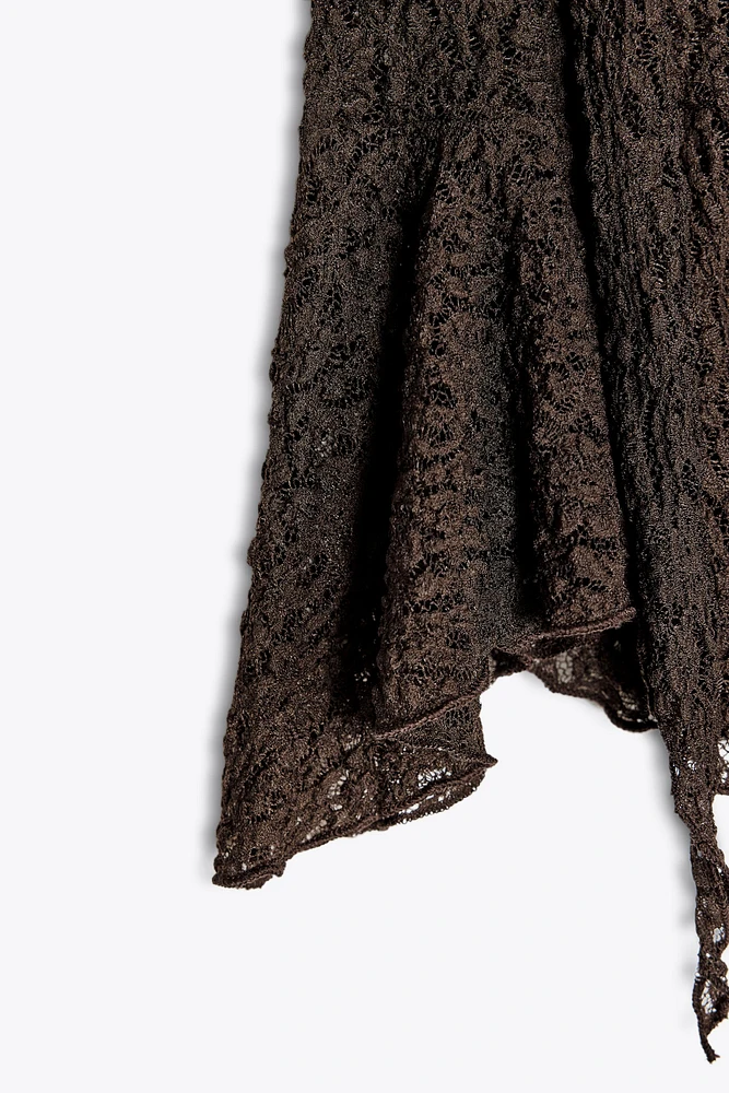 TOP DENTELLE FOULARD
